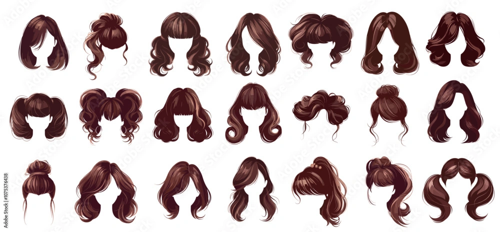 Different hairstyles referring different personalities