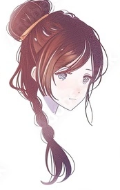 half up bun braid